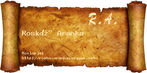 Roskó Aranka névjegykártya